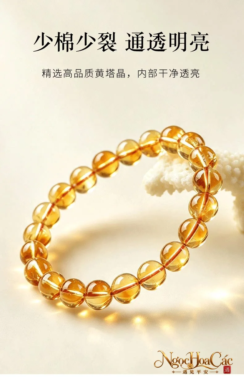 Vòng tay thạch anh vàng tháp Đông Hải