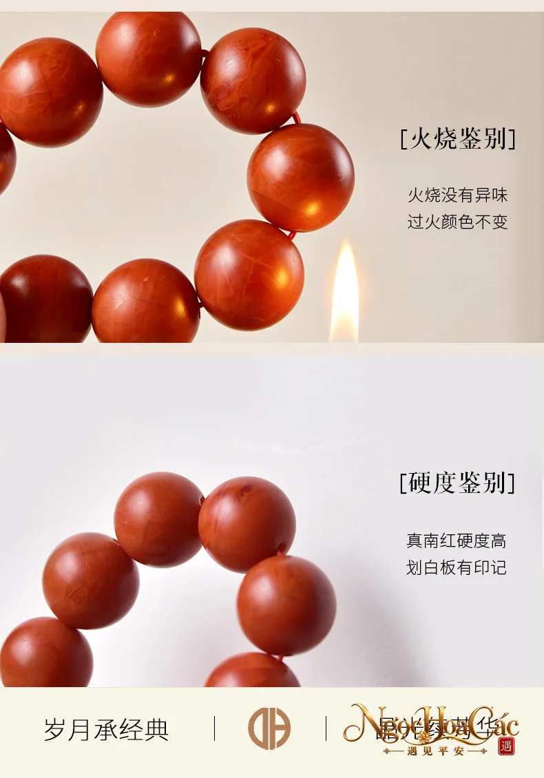 Vòng tay nam hồng lửa Đông Hải