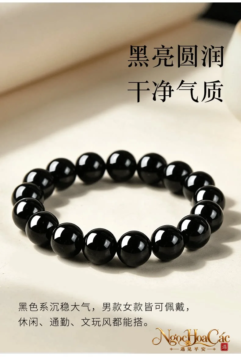 Vòng tay obsidian Đông Hải – ảnh chi tiết 5