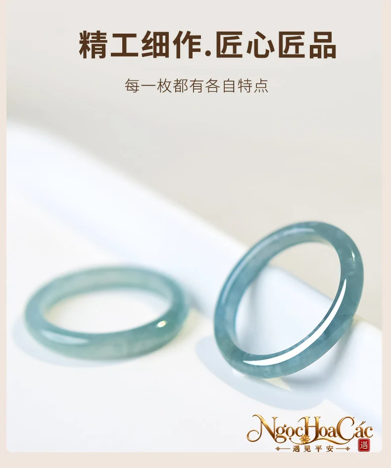 Nhẫn phỉ thúy băng chủng lam thủy Đông Hải