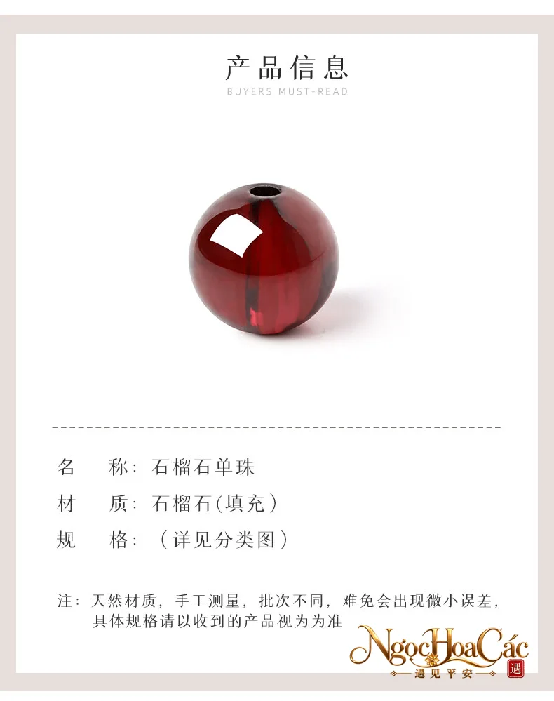 Hạt garnet (ngọc hồng lựu) rời Đông Hải