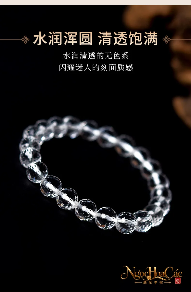 Vòng tay thạch anh trắng Đông Hải – ảnh chi tiết 9