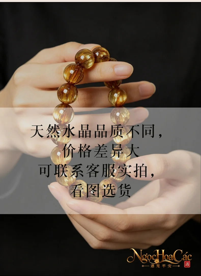 Vòng tay tóc tiên vàng mẫu độc bản Đông Hải