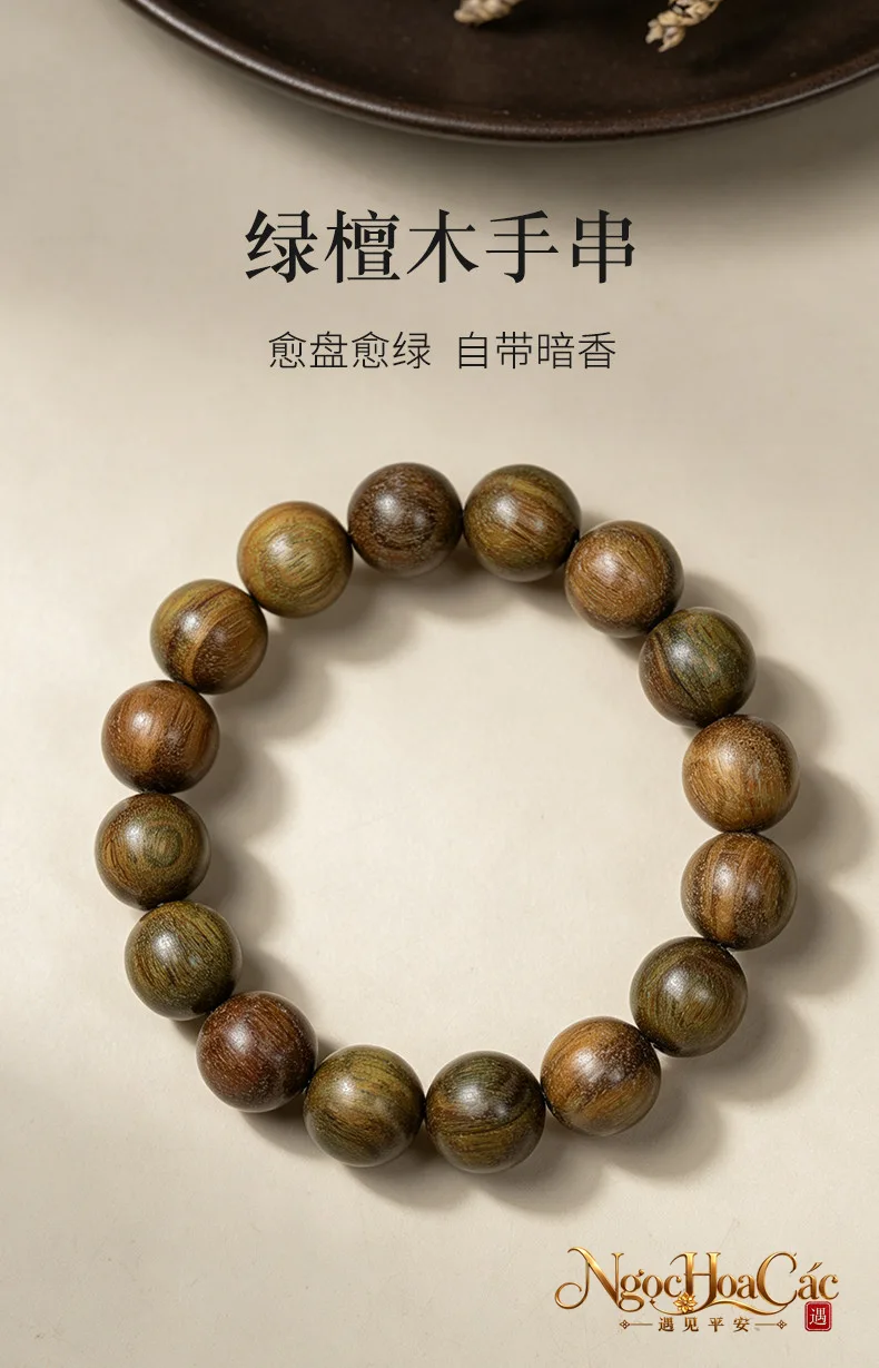 Vòng tay gỗ đàn hương xanh chìm nước Đông Hải