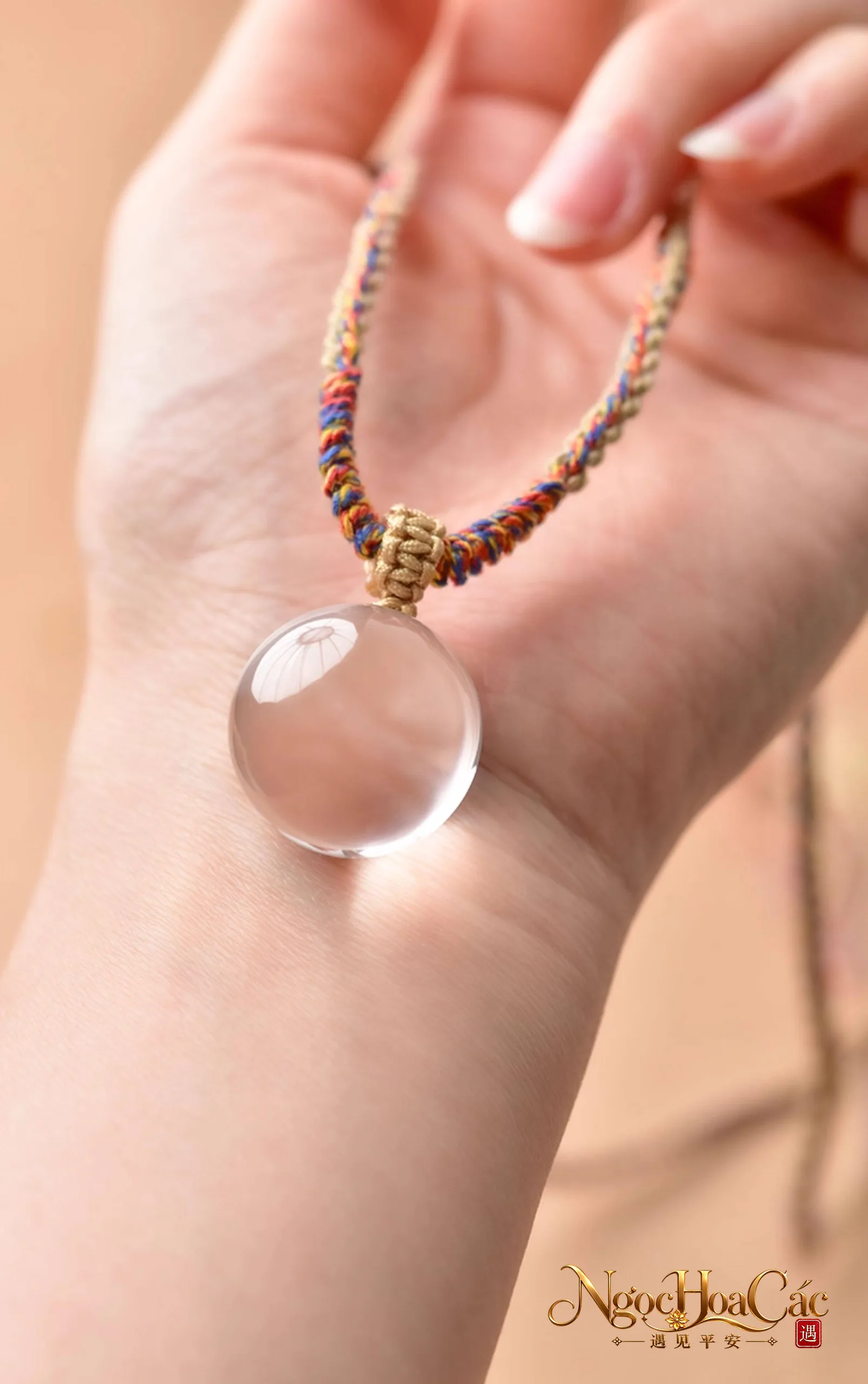 Mặt dây & dây chuyền thạch anh trắng Đông Hải