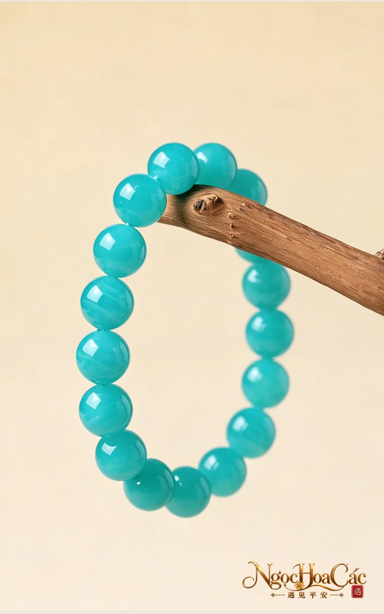 Vòng tay thiên hà thạch (Amazonite) Mozambique Đông Hải
