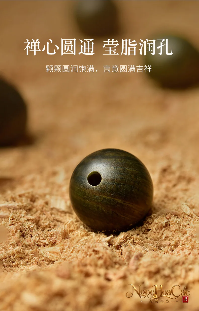 Vòng tay gỗ đàn hương xanh chìm nước Đông Hải