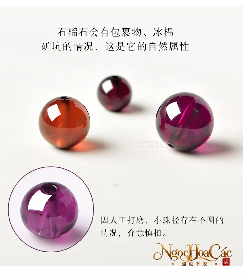 Hạt garnet (ngọc hồng lựu) rời Đông Hải