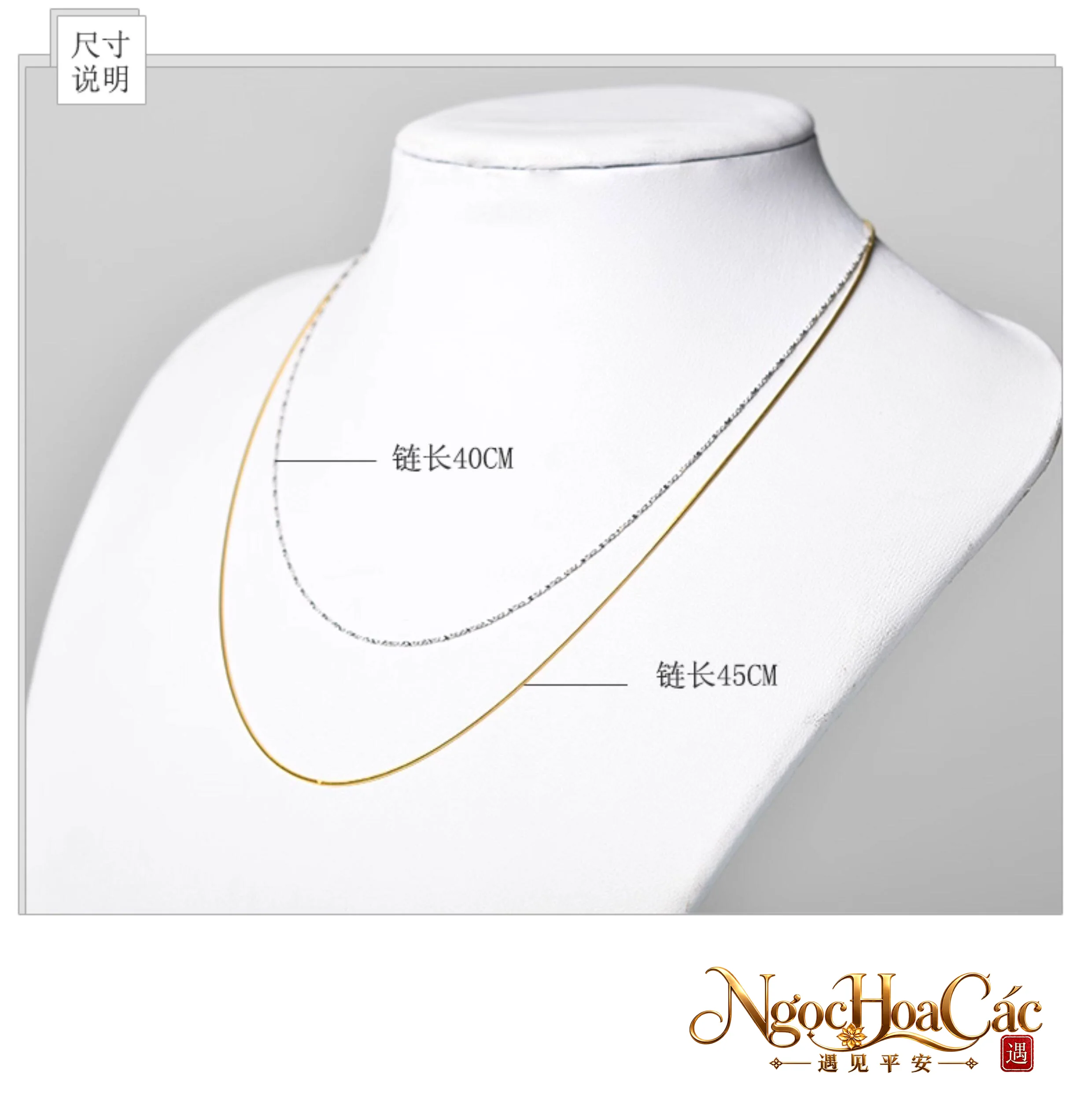Dây chuyền bạc trơn nhiều kiểu xích Đông Hải