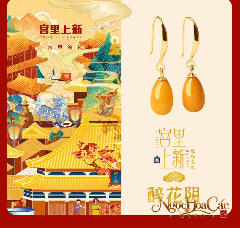 Bông tai mật lạp nhiều mẫu Cung Lý