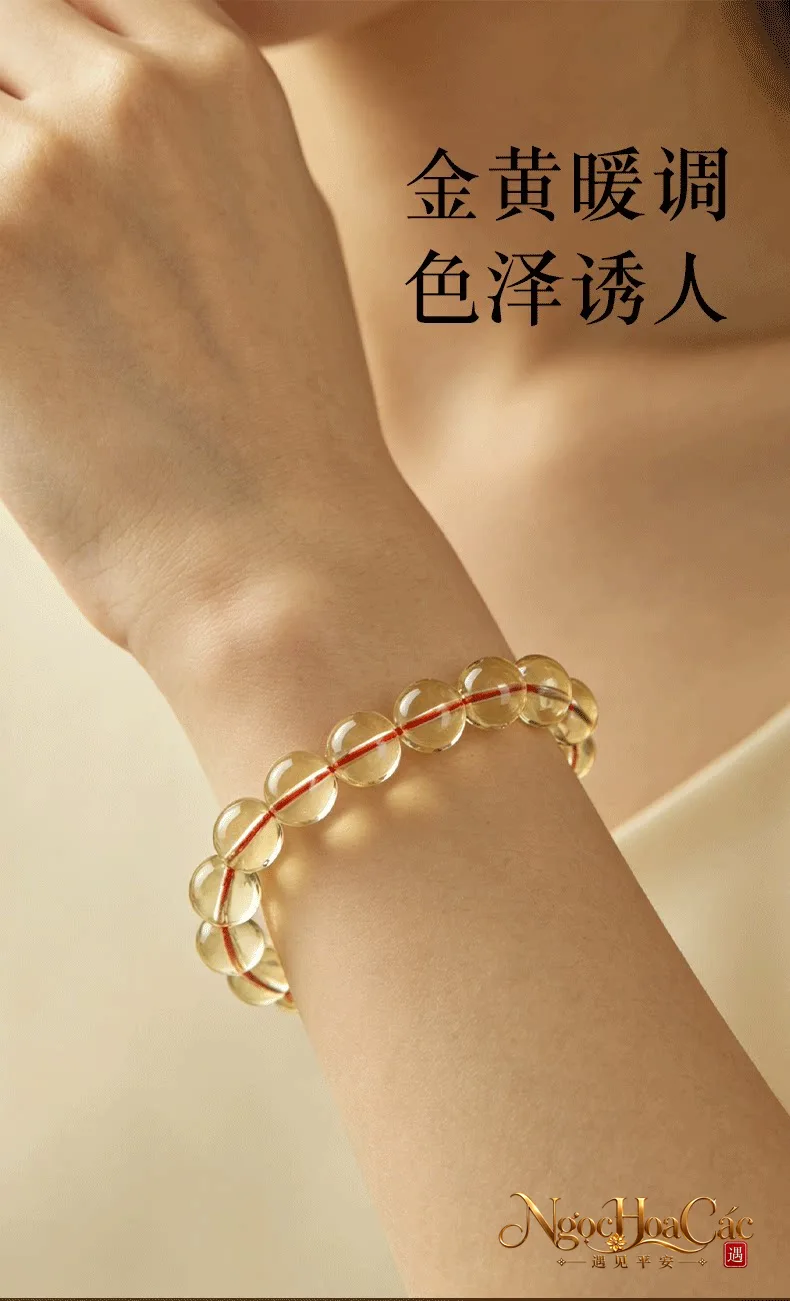 Vòng tay thạch anh vàng Đông Hải