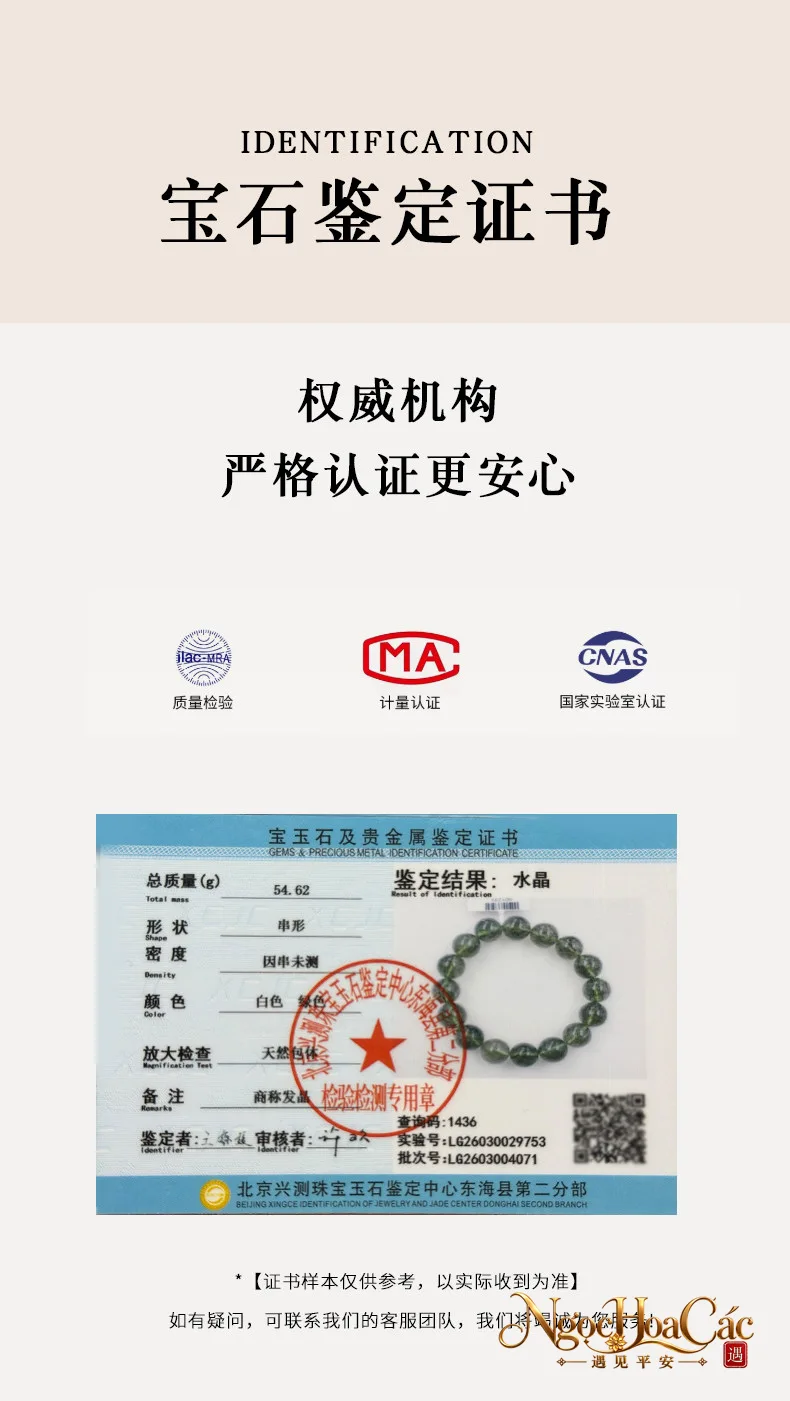 Vòng tay tóc tiên xanh lục Đông Hải