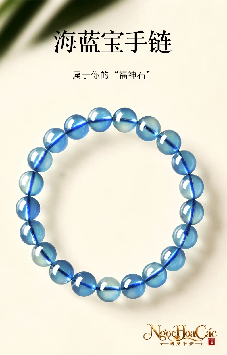 Vòng tay đá Aquamarine Đông Hải