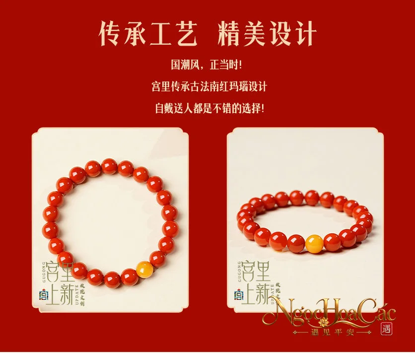 Vòng tay nam hồng Xuyên liệu nhiều mẫu Cung Lý