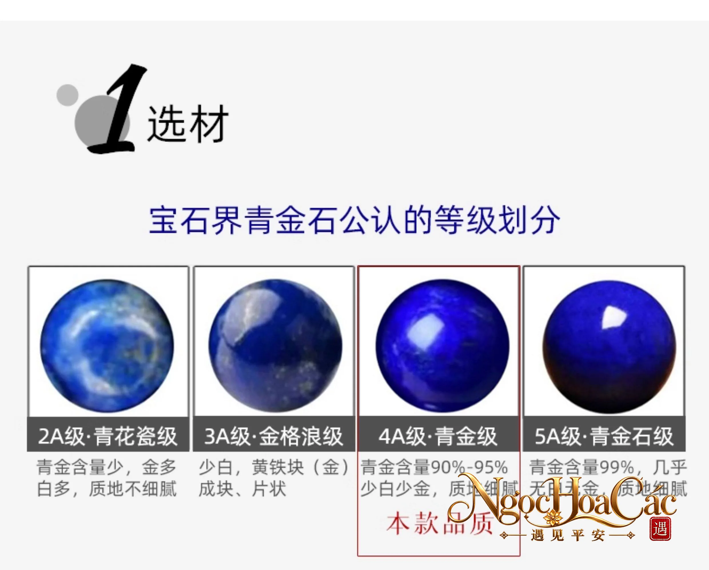 Hạt lapis lazuli thanh kim thạch Đông Hải