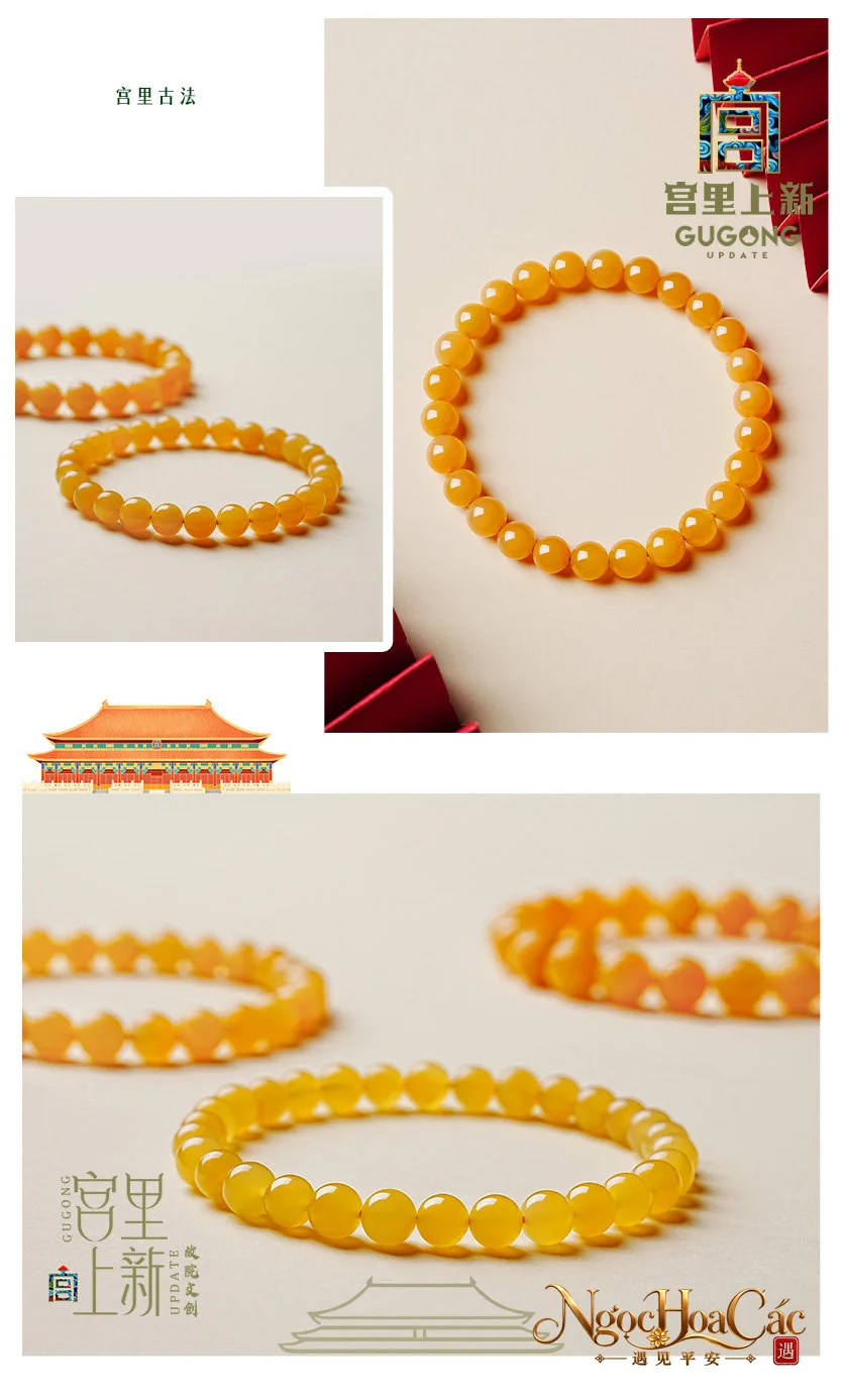 Vòng tay hoàng ngọc Myanmar Tịnh Tâm & Trình Vận Cung Lý