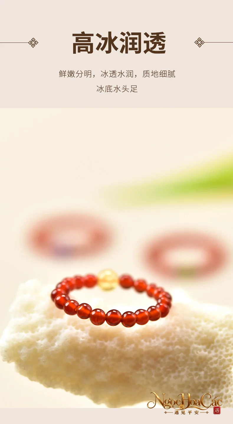 Nhẫn hạt đá thiên nhiên 3mm Đông Hải