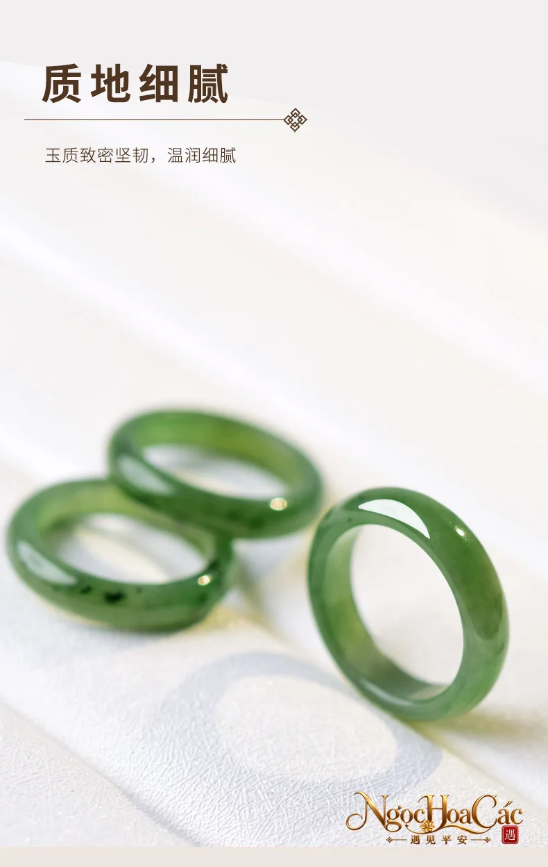 Nhẫn bích ngọc trơn Đông Hải