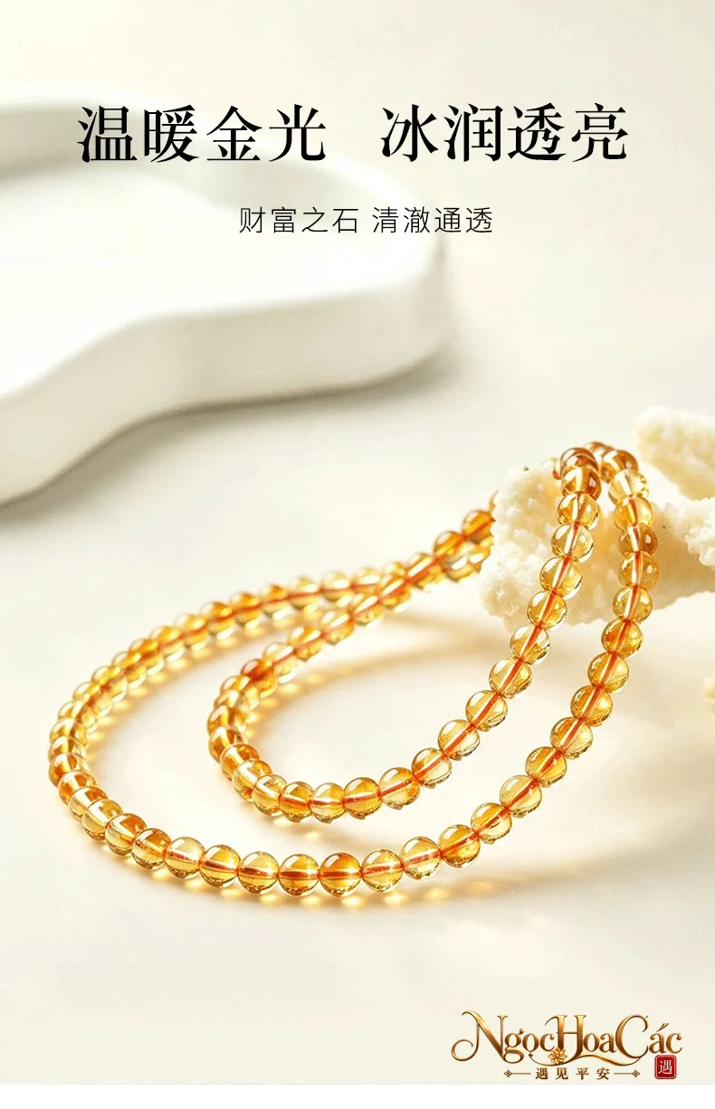Vòng tay thạch anh vàng tháp Đông Hải