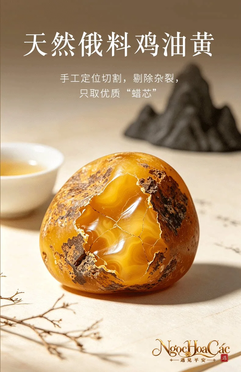Vòng tay mật lạp vàng mỡ gà Đông Hải