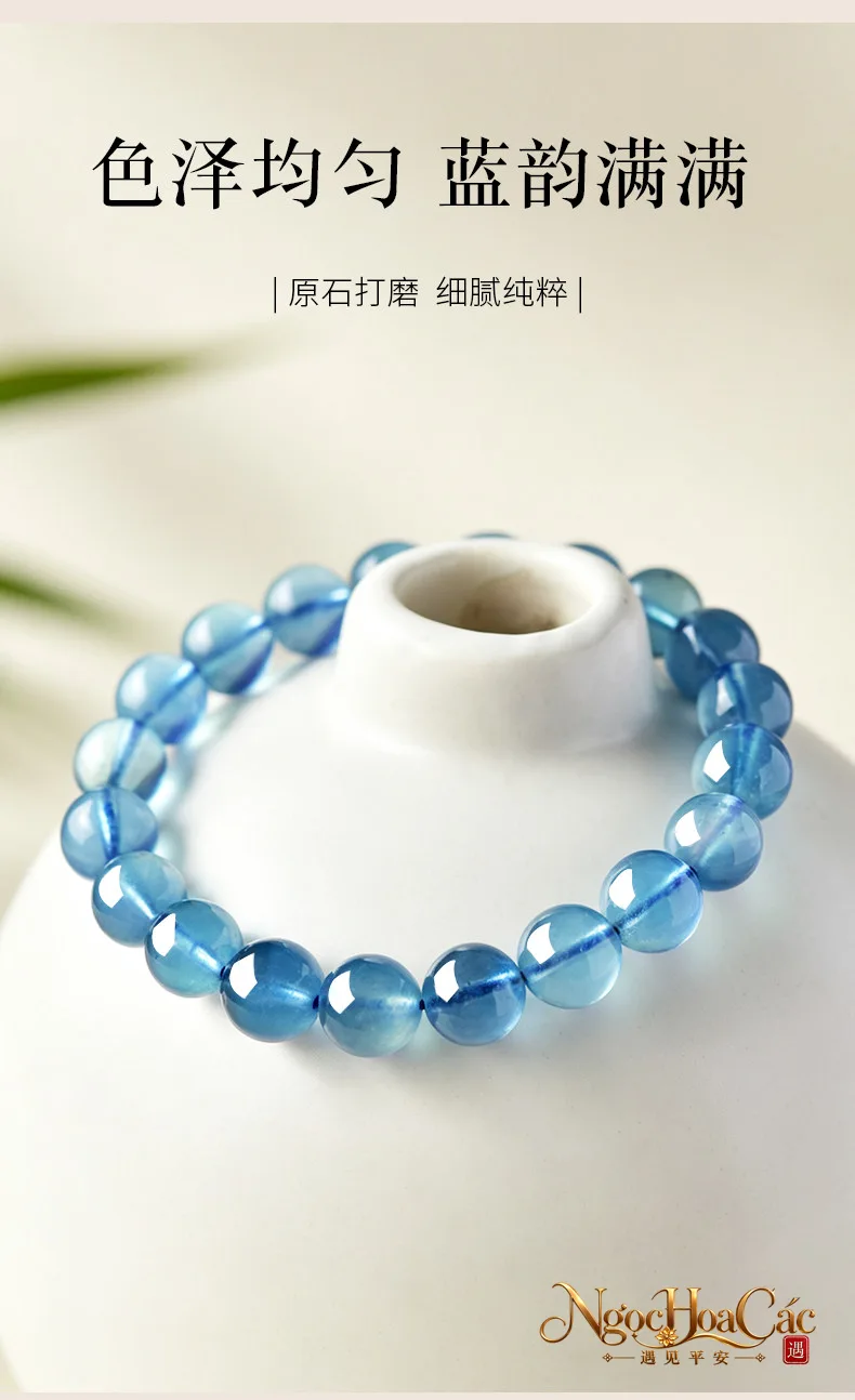 Vòng tay đá Aquamarine Đông Hải