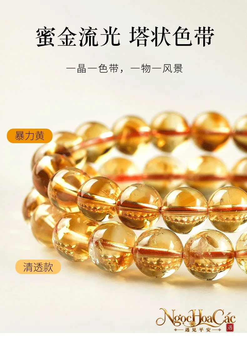 Vòng tay thạch anh vàng tháp Đông Hải