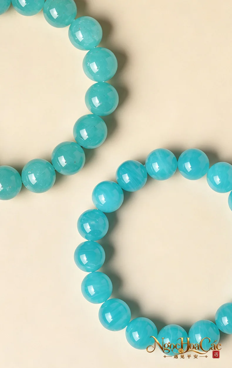 Vòng tay thiên hà thạch (Amazonite) Mozambique Đông Hải