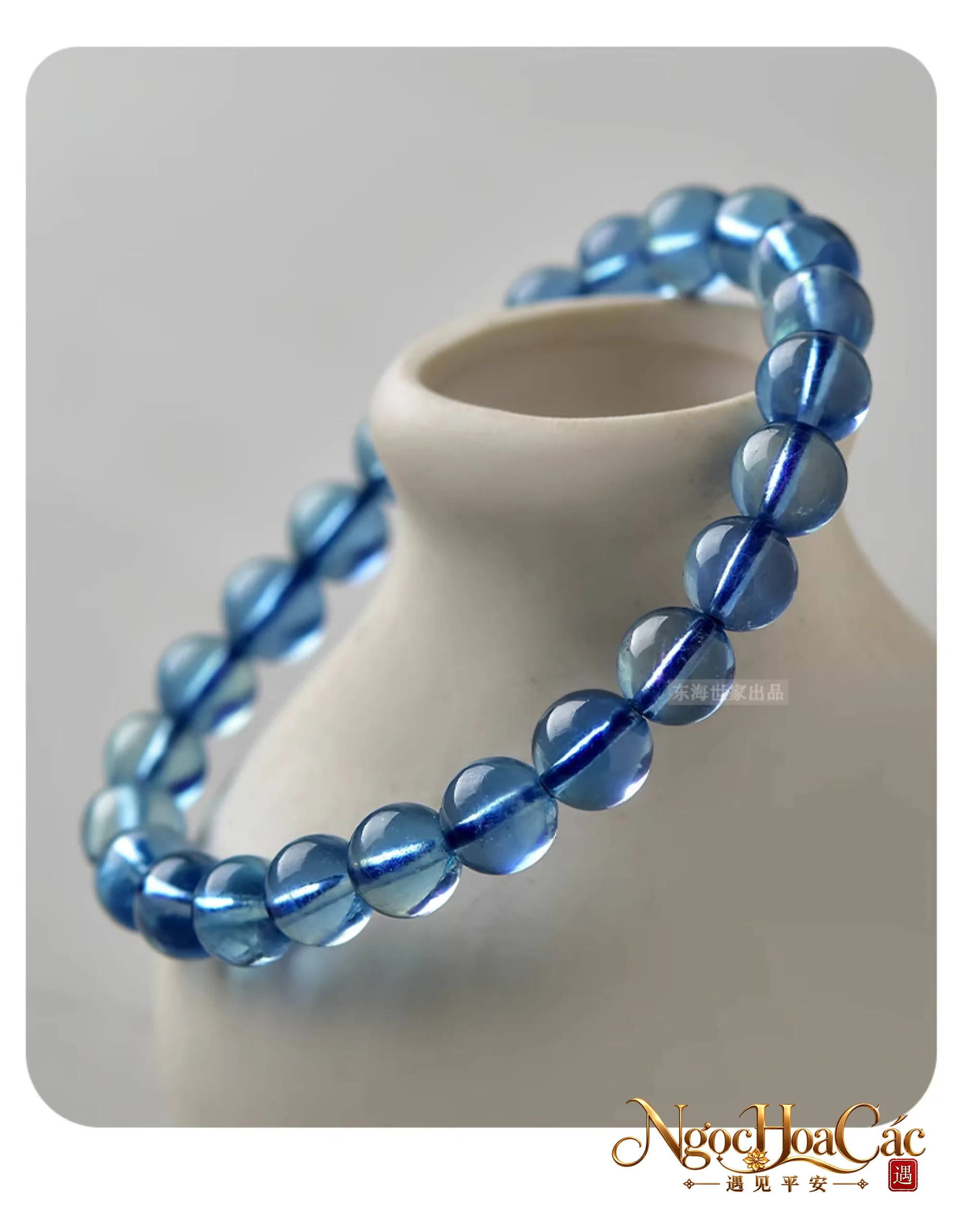 Vòng tay Aquamarine băng thấu Đông Hải
