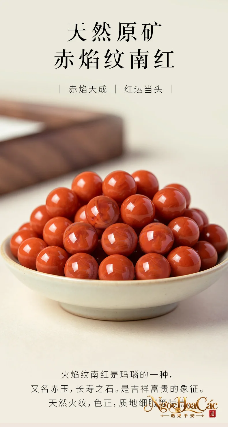 Vòng tay nam hồng lửa Đông Hải
