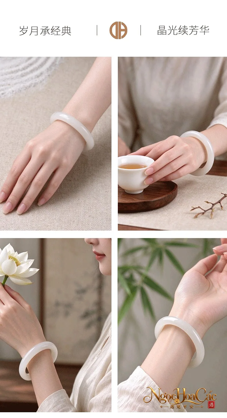 Vòng ngọc kim ti nguyên khối Đông Hải