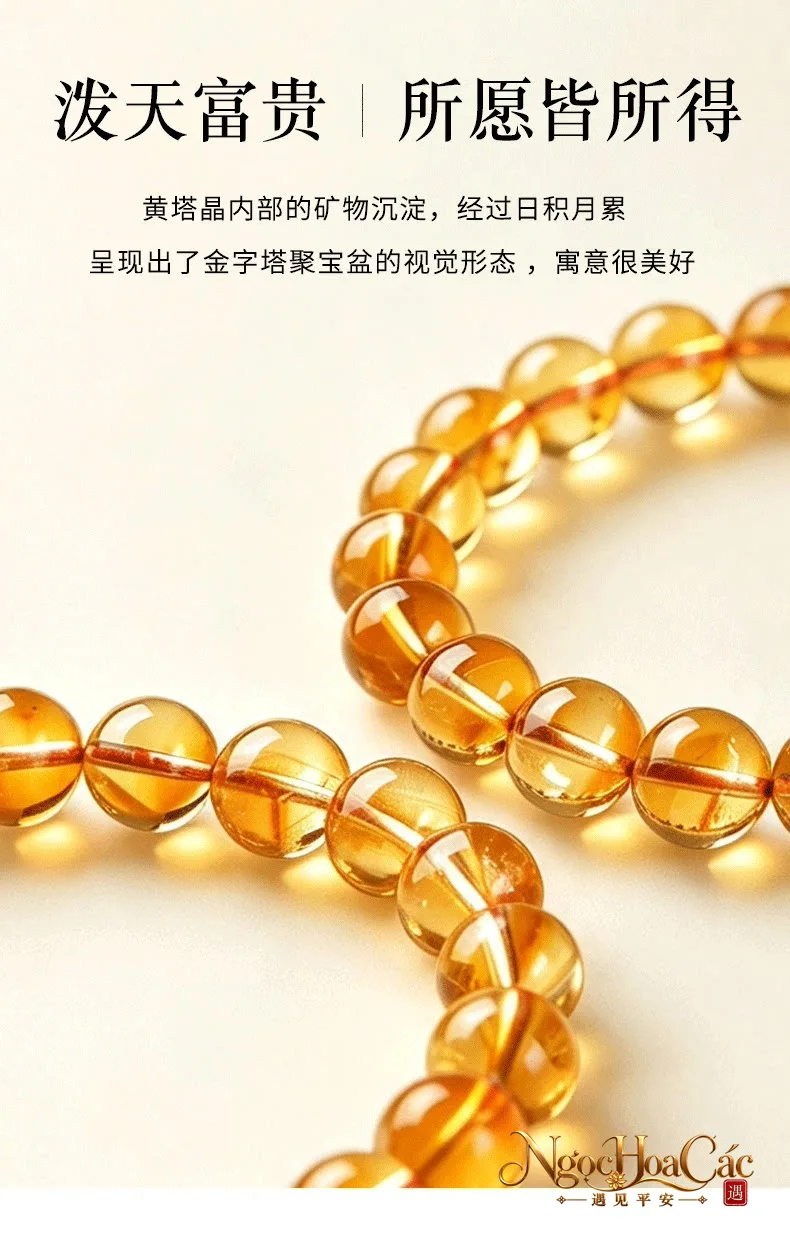 Vòng tay thạch anh vàng tháp Đông Hải