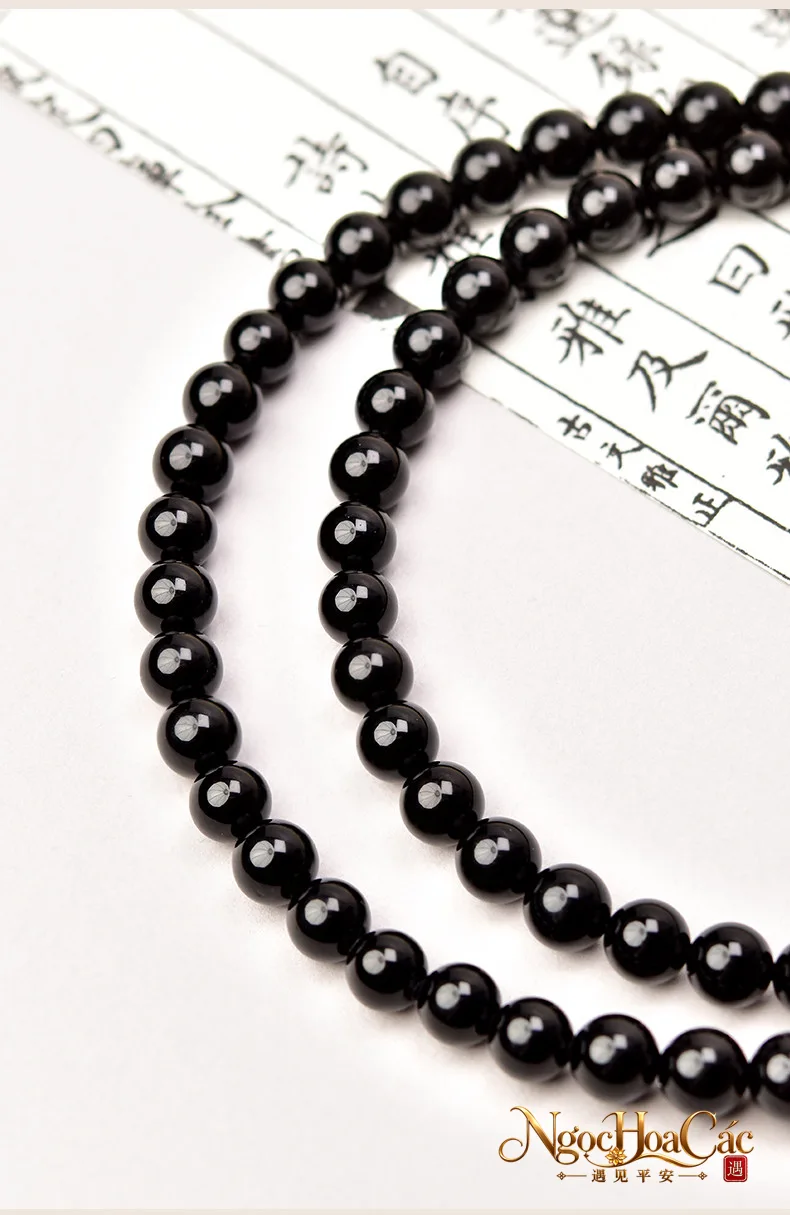 Dây chuyền obsidian & kim diệu thạch Đông Hải