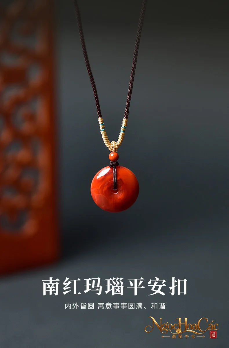 Mặt dây nam hồng khấu bình an Đông Hải