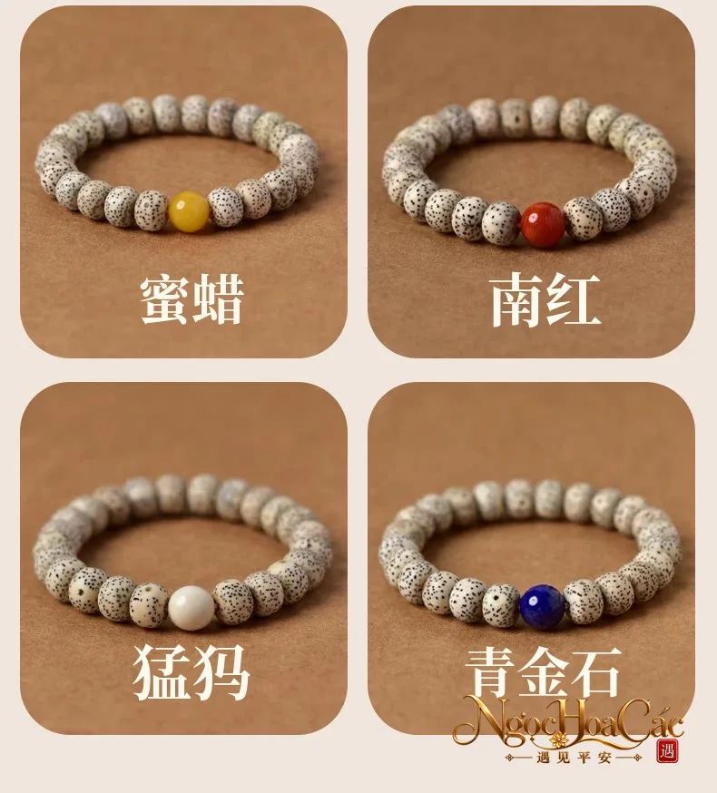 Vòng tay bồ đề tinh nguyệt phối đá Đông Hải