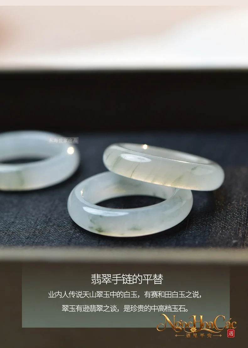 Nhẫn Thiên Sơn thúy trơn Đông Hải