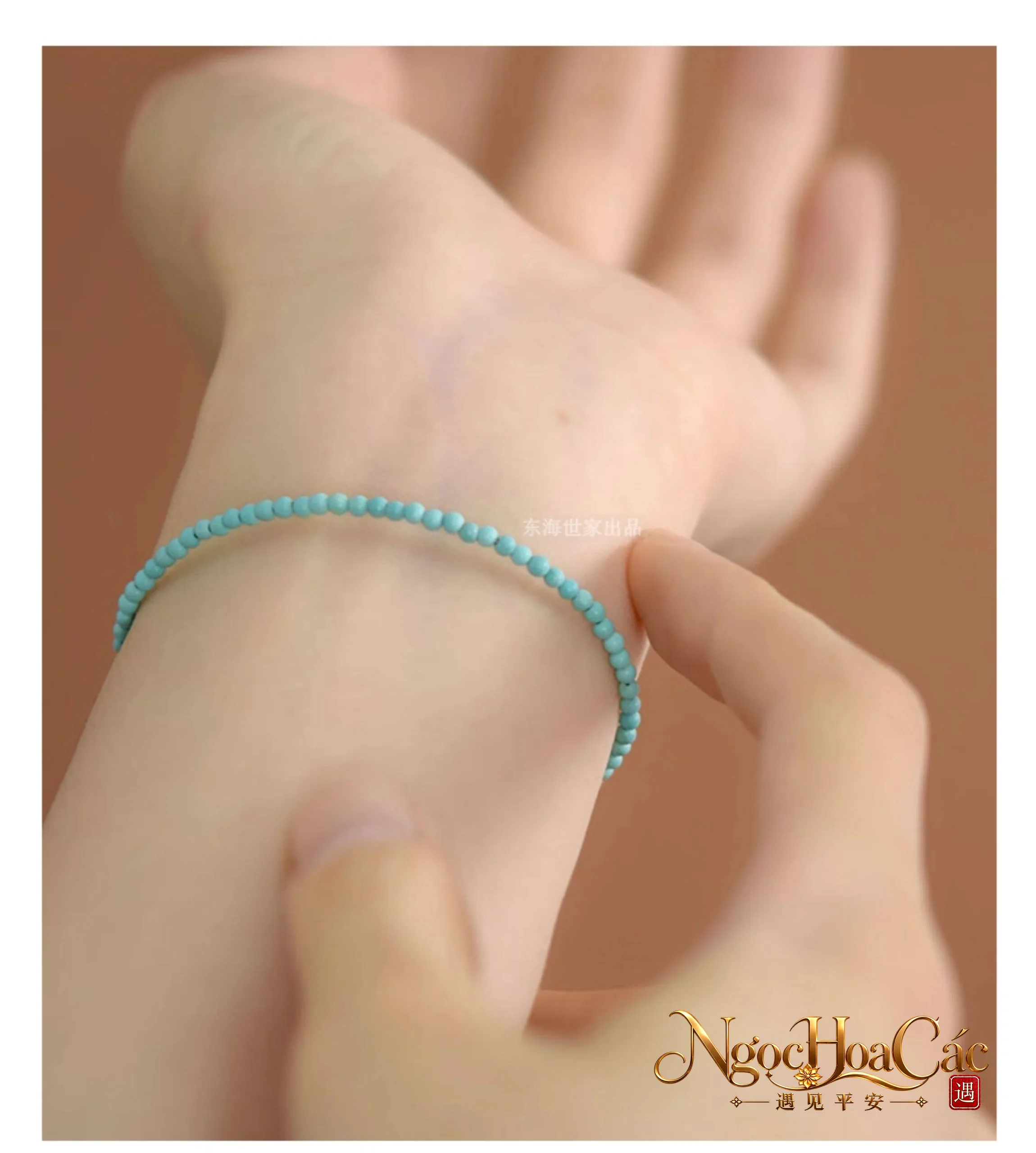Vòng tay hạt siêu mảnh 2–4mm nhiều loại đá Đông Hải