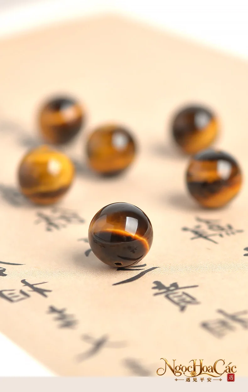 Hạt đá mắt hổ rời Đông Hải – vàng, ánh kim, xanh, đỏ