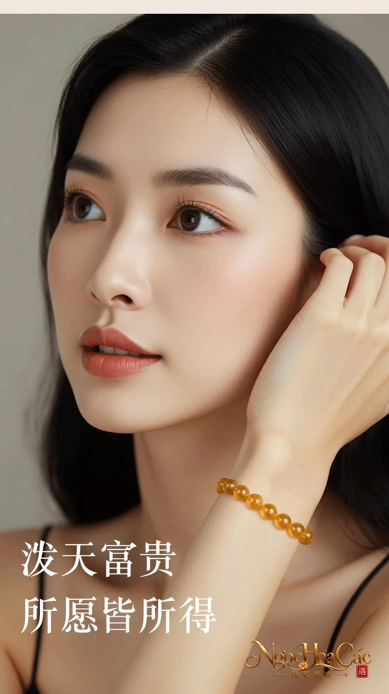 Vòng tay thạch anh vàng Đông Hải