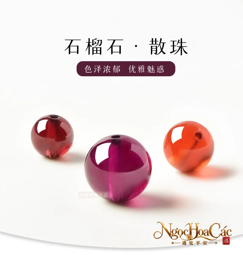 Hạt garnet (ngọc hồng lựu) rời Đông Hải