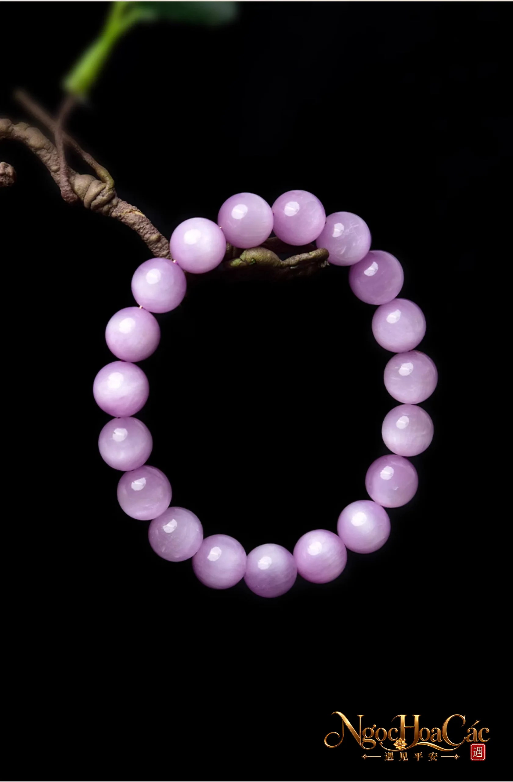 Vòng tay kunzite tím Đông Hải