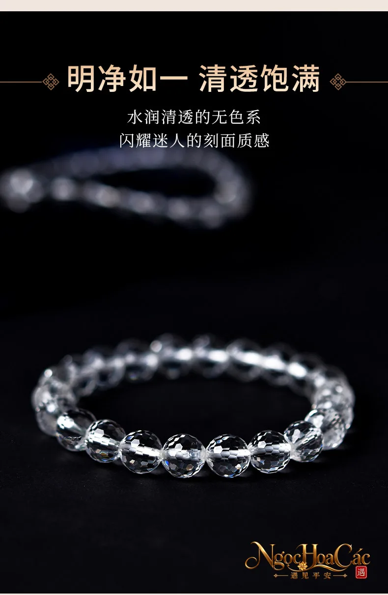 Vòng tay thạch anh trắng Đông Hải – ảnh chi tiết 11