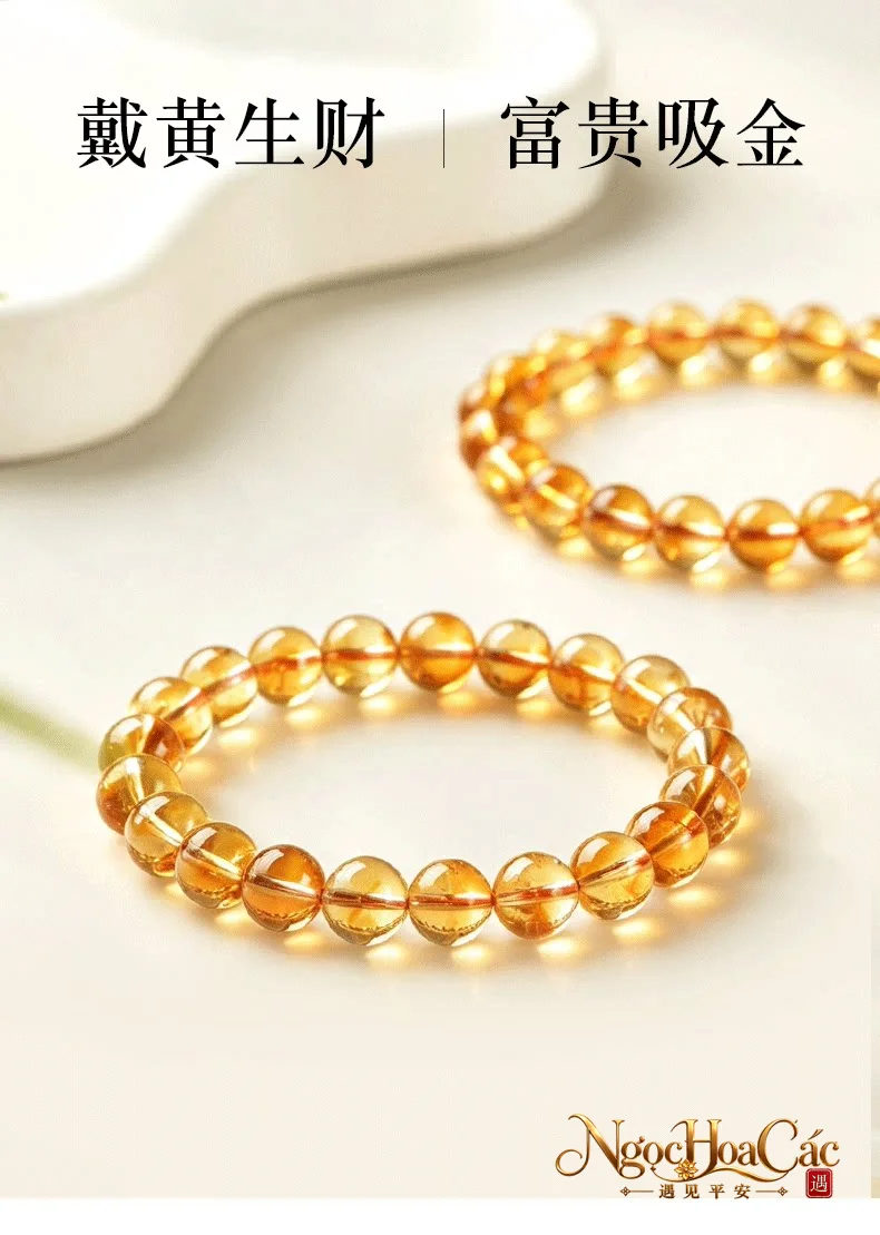 Vòng tay thạch anh vàng tháp Đông Hải