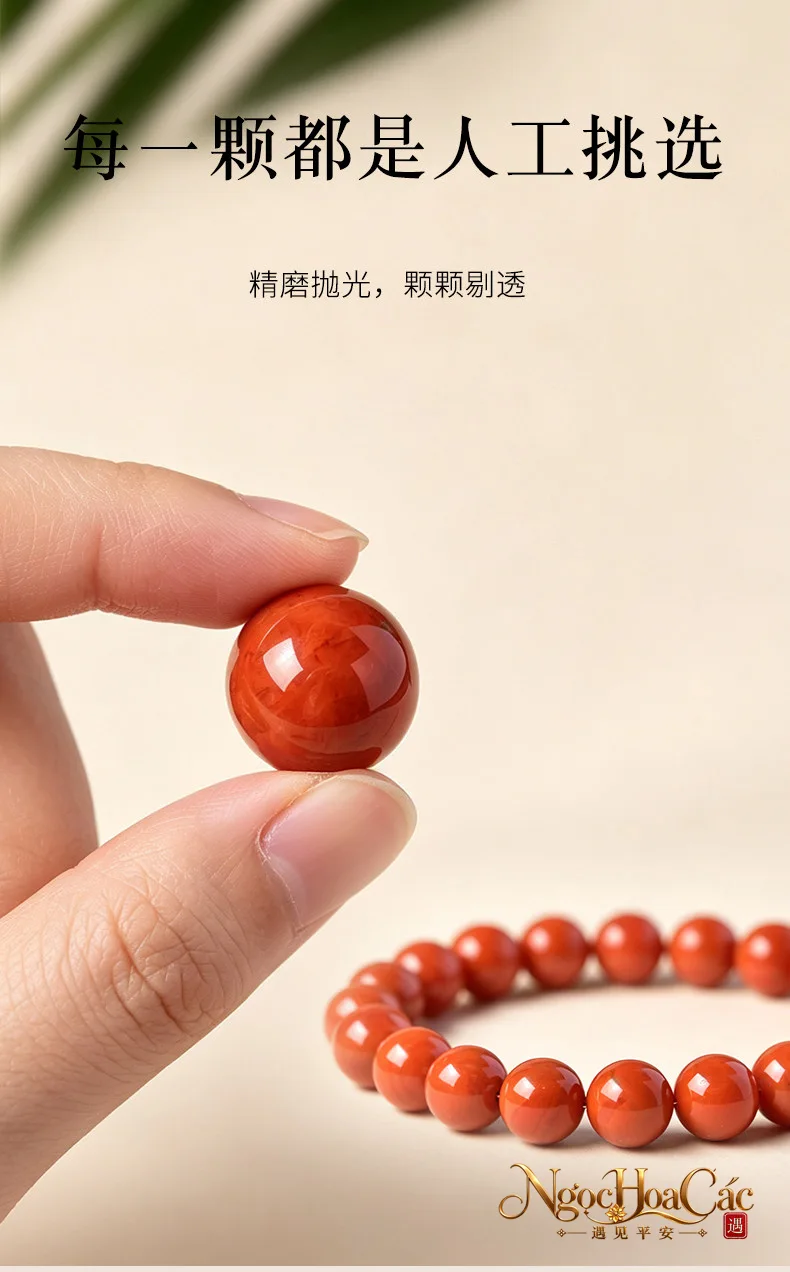 Vòng tay nam hồng lửa Đông Hải