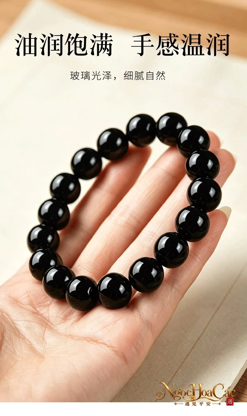 Vòng tay obsidian Đông Hải – ảnh chi tiết 7