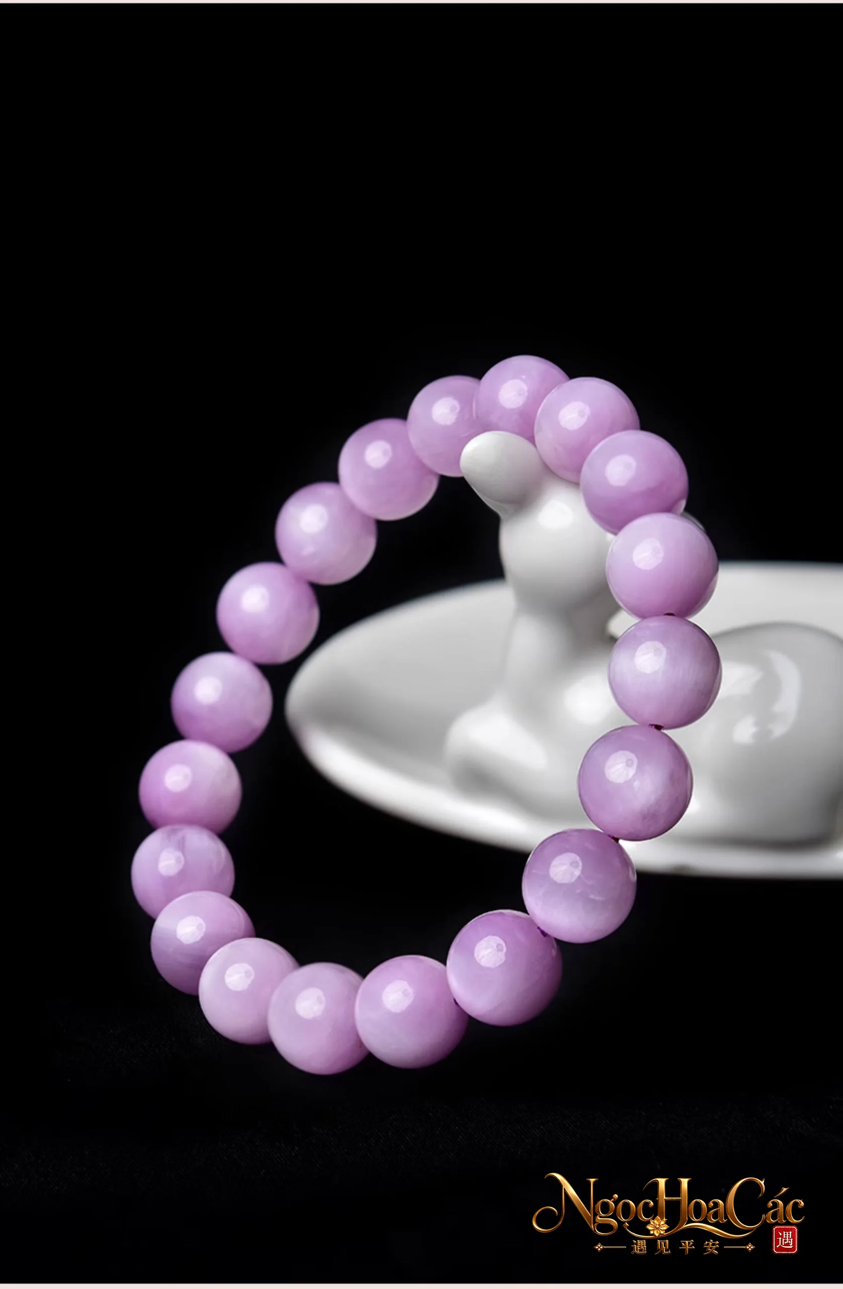Vòng tay kunzite tím Đông Hải