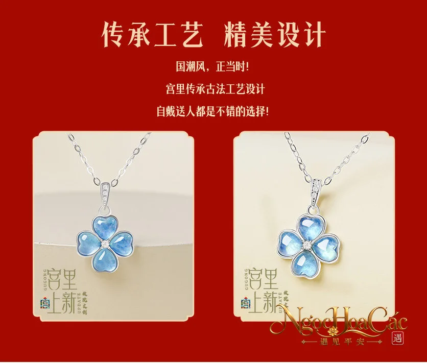 Trang sức aquamarine Lan Tâm Cung Lý