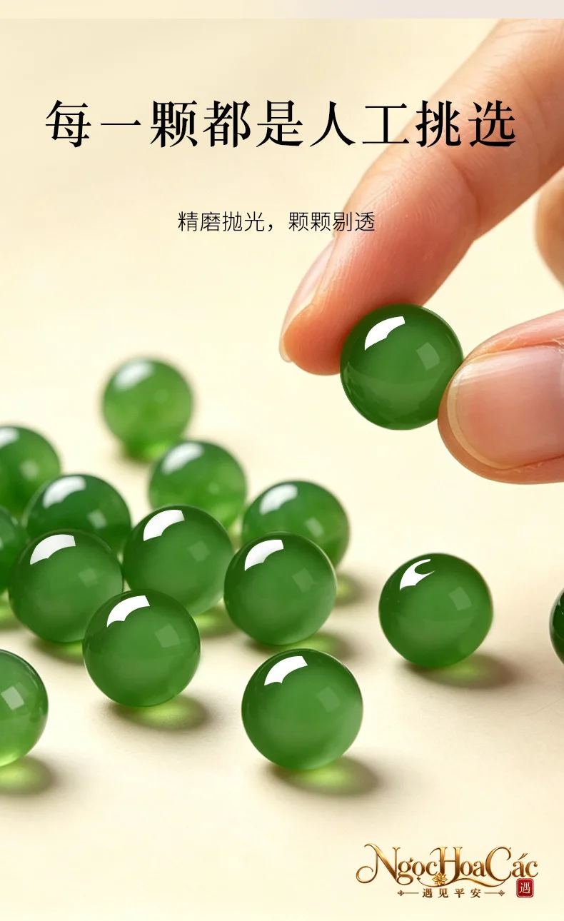 Vòng tay bích ngọc Hòa Điền cao cấp Đông Hải