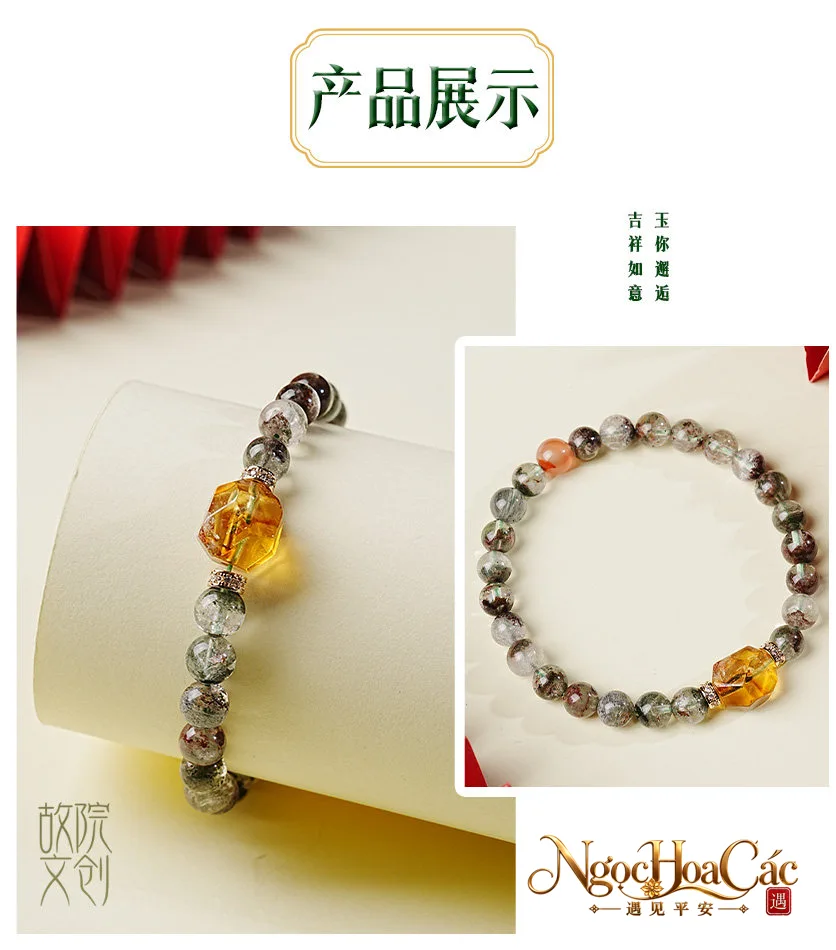 Vòng tay thạch anh ưu linh tứ quý Tụ Lộc Cung Lý