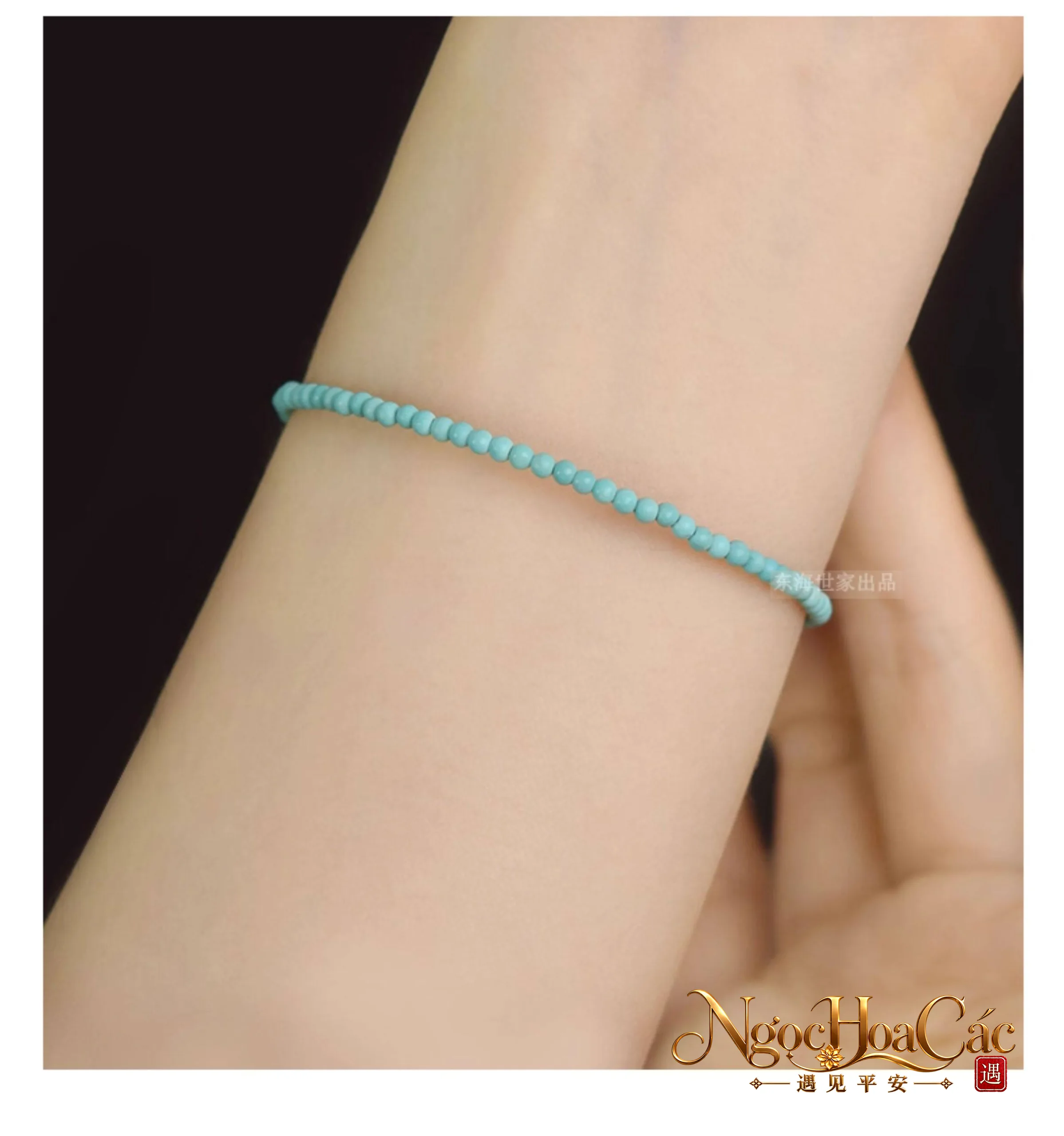 Vòng tay hạt siêu mảnh 2–4mm nhiều loại đá Đông Hải