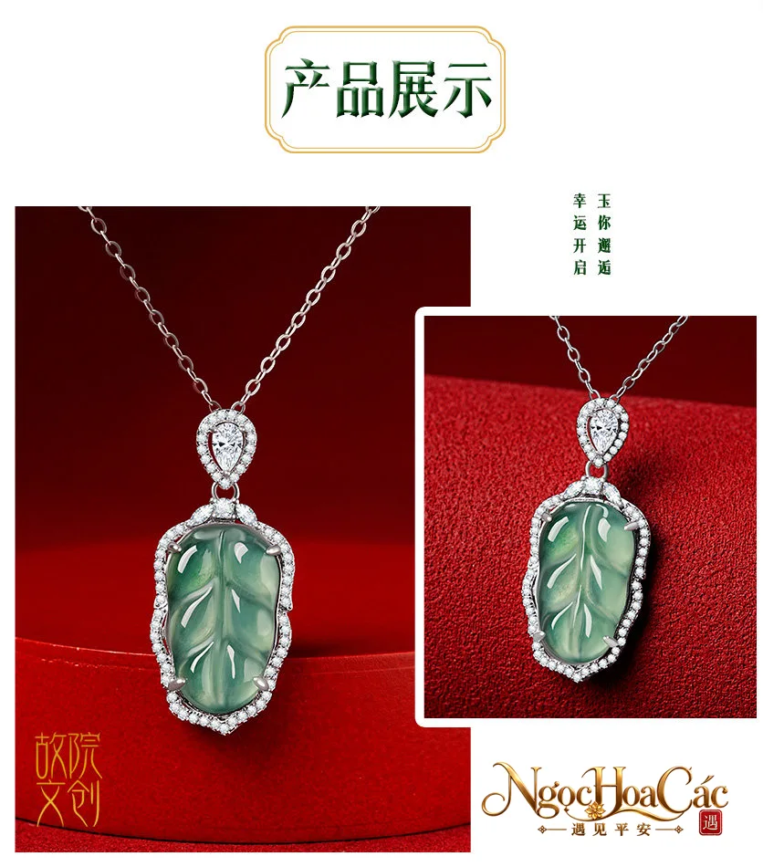 Mặt dây phỉ thúy Quỳnh Chi Ngọc Diệp Cung Lý